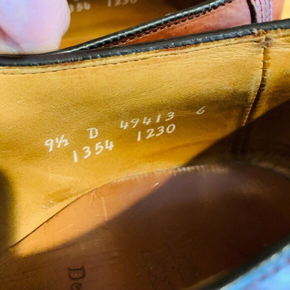 Allen Edmonds Dellwood Mens 9.5 D Brown Oxfords Split Toe Dress Shoes - Picture 13 of 16